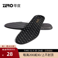 零度Zero男士鞋垫秋冬保暖柔软舒适老花鞋垫男 黑色 38码件