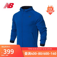 NEW BALANCE 男款百搭运动休闲连帽针织外套AMJ21178 BGV XL