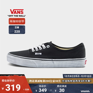 VANS 范斯 CLASSICS系列 Authentic 中性运动帆布鞋 VN000EE3WWW 白色 34.5