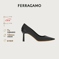 菲拉格慕 Ferragamo)女士黑色羊皮革高跟鞋 0759939_1D _ 75 礼物