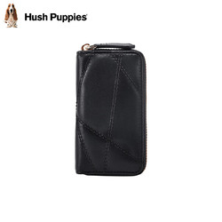 Hush Puppies 暇步士 钥匙包女时尚简约汽车钥匙包多功能汽车钥匙扣零钱包 黑色 HC-2172702W-577