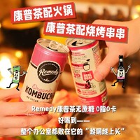 REMEDY 悦蔓蒂 澳洲进口Remedy悦蔓蒂康普茶果味气泡水低糖健康饮料250ml*4