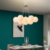 至御北欧ins奶油风客厅月球吊灯设计师创意卧室灯泡泡球灯具