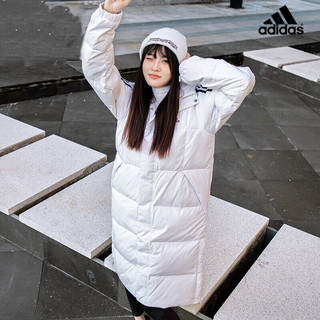 阿迪达斯 （adidas）官网女装羽绒服23冬季运动服加厚保暖长款过膝连帽羽绒服 IT8713 S