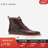 COLE HAAN 歌涵 colehaan/歌涵 男士皮靴冬季防水保暖皮靴时装靴男C36309 深酒红-C36309（瘦脚建议拍小半码） 41