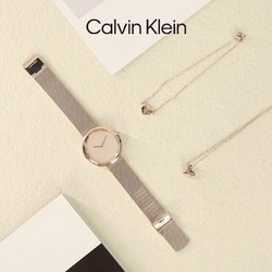 凯文克莱（Calvin Klein）CK 小圆盘钢带 时尚简约石英女表送女友25200013