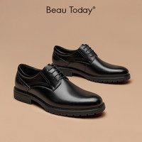 BeauToday正装商务男士皮鞋真皮德比鞋男款英伦风结婚新郎鞋秋冬