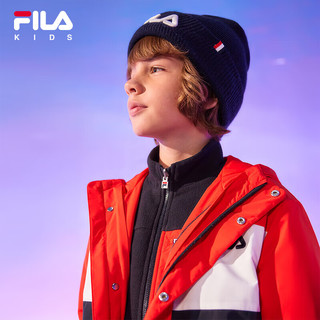 FILA 斐乐 童装儿童外套男中大童梭织连帽冲锋衣两件套