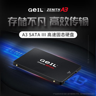 GeIL金邦A3 SSD固态硬盘sata3.0接口 高速读取台式机笔记本加装扩容2.5英寸硬盘 A3 250G 标配
