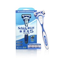 Schick 舒适 水次元5手动剃须刀 1刀架+2刀头