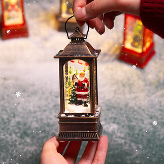 悦小七 圣诞节装饰品桌面布置道具圣诞树儿童飘雪氛围小夜灯创意摆件