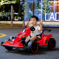 萨玛特 儿童卡丁车儿童电动车四轮可坐儿童汽车可坐人儿童电动汽车儿童车四轮儿童玩具车可坐人 红色