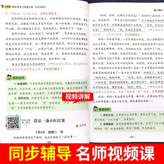 三年级同步作文上册下册人教版上 下小学语文阅读理解强化训练同步练字帖课外书必读四年级五六作文书大全小老师优秀作文选人教 【2册】三年级同步作文 上册+下册