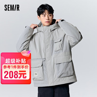 Semir 森马 棉服男2023冬季日常简约工装风潮流舒适温暖宽松外套109723112106