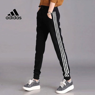 阿迪达斯（adidas）女裤 跑步训练运动裤子户外时尚休闲针织长裤子 HM7068 L/170/76