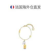 LOUIS VUITTON 欧洲直邮LV路易威登Nanogram 金色银色拼色金属行李牌手链