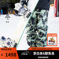 The North Face北面滑雪裤男冲锋裤户外运动单板双板防水防风透汽2382VN O3Y/黑色/绿色 S/165(拍小一码)