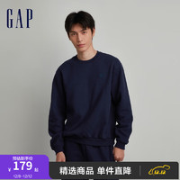 Gap 盖璞 男女款LOGO碳素软磨抓绒卫衣 807041