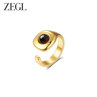 ZENGLIU 法式虎眼石戒指 开口可调节