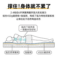 强力 家具双面舒睡护脊弹簧床垫抗菌防螨床垫单人双人床垫 梦自然