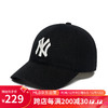 MLB帽子四季大标软顶棒球帽鸭舌帽男女3ACP6601N-50BKS-F/黑色