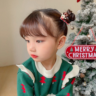 圣诞节发饰儿童发夹可爱圣诞老人发卡小女孩侧边刘海夹小夹子头饰