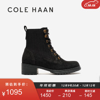 COLE HAAN 歌涵 colehaan/歌涵 女士皮靴 皮革时装靴短靴马丁靴W29609 黑色-W29609 35