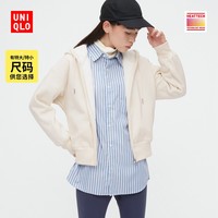 抖音超值购：UNIQLO 优衣库 女装 HEATTECH仿羊羔绒运动拉链连帽外套(加绒秋冬) 449878