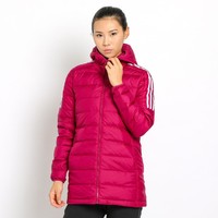 adidas 阿迪达斯 羽绒服女装冬季中长款舒适外套 保暖连帽运动服