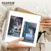 富士（FUJIFILM）毕业纪念册 圈装方形 银盐冲印 照片书6英寸方32P 珠光白