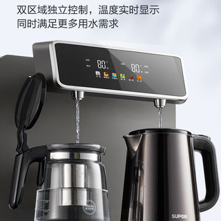 苏泊尔（SUPOR）茶吧机家用制冷制热可调温冷热双用饮水机大屏显温智能遥控双壶出水立式多功能泡茶机 SW-CBJ10