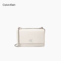 卡尔文·克莱恩 Calvin Klein CK女包简约金属搭扣链条翻盖式荔枝纹斜挎单肩腋下包礼物DH2806