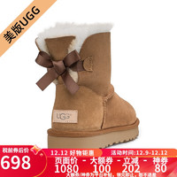 UGG 美版 防泼防污涂层经典贝莉蝴蝶结短靴1016501 栗子棕色 36