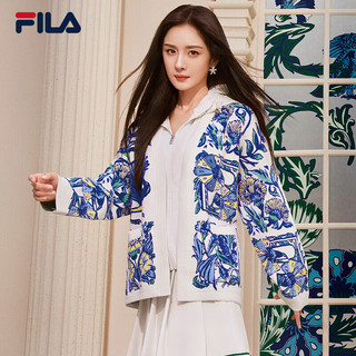 FILA 斐乐 V&A联名大艺术家织开衫2024女士外套毛衣