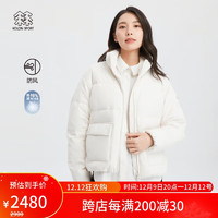 KOLON SPORT可隆SECO羽绒夹克女户外防风鹅绒羽绒服 米白CR 160/S