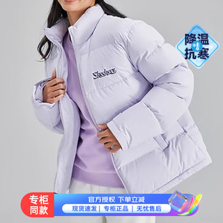 斯凯奇（SKECHERS）男装女装 冬运动服款保暖时尚休闲短款羽绒服外套 L423U098-00FW XS