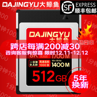 DAJINGYU COXCKOC 大鲸鱼高端系列 XQD 相机存储卡 512GB（1600MB/S）