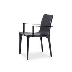 JNLEZI 意式极简餐椅高级感设计师家用餐厅椅黑色马鞍皮带扶手椅子