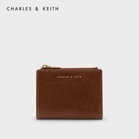 CHARLES & KEITH CHARLES＆KEITH2021春季新品CK6-10680907女士简约多卡位短款钱包 Chocolate巧克力色 XXS