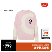 little MO&Co.little moco童装23冬装男女童含羊毛套头保暖毛衣KBC4SWT009 水晶粉色 155/72