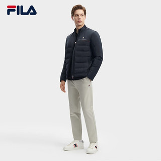 FILA 斐乐男士羽绒服商务休闲立领保暖上衣外套 传奇蓝-NV 175/96A/L