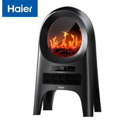 Haier 海尔 取暖器壁炉电暖气家用暖风机客厅仿真火焰电暖器离子净化电壁炉立式烤火炉 HNF-S2060A