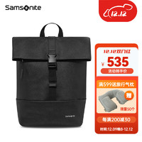 Samsonite 新秀麗 雙肩包翻蓋設計個性時尚背包大容量電腦包休閑旅游包TR1