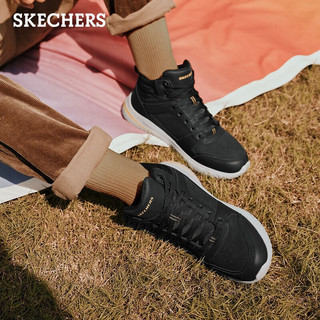 SKECHERS 斯凯奇 休闲商务鞋男士高帮鞋运动靴子894262 黑色BLK 41