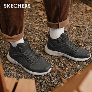 SKECHERS 斯凯奇 休闲商务鞋男士高帮鞋运动靴子894262 黑色BLK 41