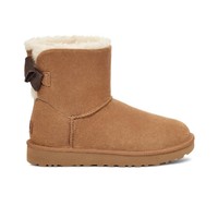 UGG 女鞋秋冬季2023新款圆头蝴蝶结款雪地靴1153514 栗色