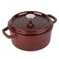 典匠珐琅锅铸铁焖炖锅汤锅家用煲汤煮锅砂锅不粘锅电磁炉燃气24cm