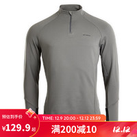 DECATHLON 迪卡侬 运动t恤男长袖秋装立领运动保暖款-卡其绿男款-4551225