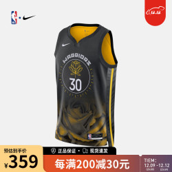 nike耐克金州勇士队库里cesw男子球衣nbado9593金色莲花篮球服运动