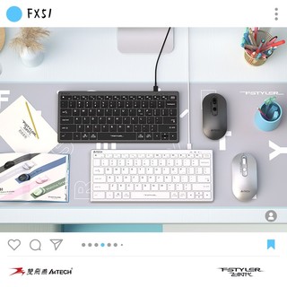 A4TECH 双飞燕 FX51 有线小键盘轻音笔记本电脑办公打字专用便携短款78键 飞时代剪刀脚键盘 铁灰